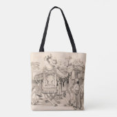 Kamelen lopen gekleed in kostuum tote bag (Achterkant)