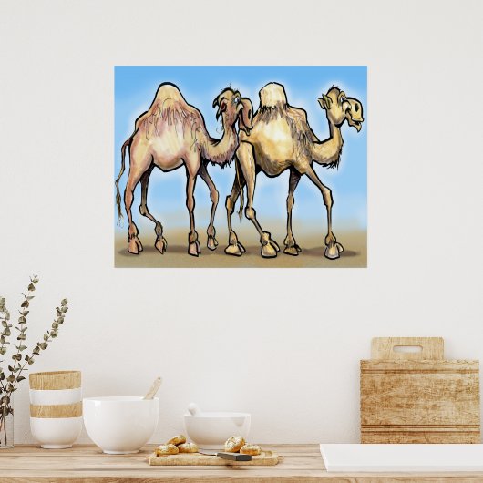 kamelen poster (Keuken)