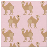 Kamelen Print stof roze (Close Up)