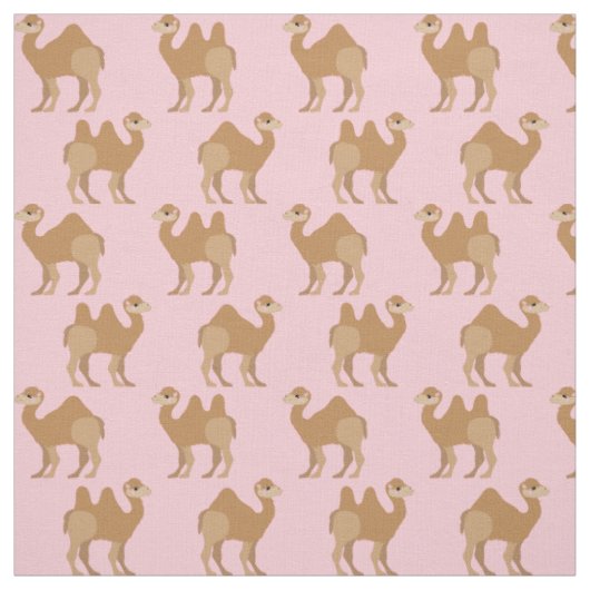 Kamelen Print stof roze (Swatch)