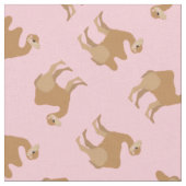 Kamelen Print stof roze (Close Up)