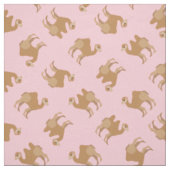 Kamelen Print stof roze (Swatch)