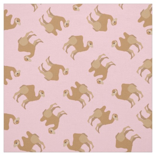 Kamelen Print stof roze (Swatch)