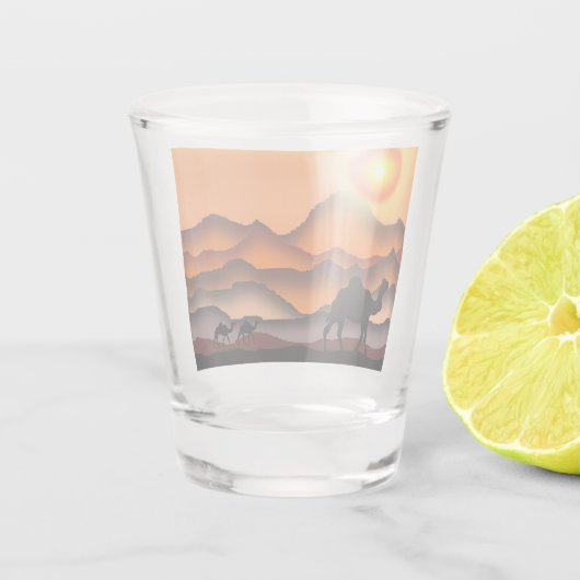 kamelen shot glas (Achterkant)