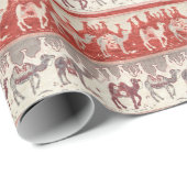 kamelen, treindruk en kamelenpatroon cadeaupapier (Rol Hoek)