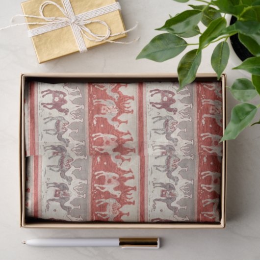  kamelen, treindruk en kamelenpatroon tissuepapier (Geschenk)