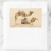 Kamelen uit Petra 2007 Rechthoekige Sticker (Tas)