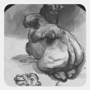 kamelen vierkante sticker