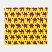  kamelen: woestijngeïnspireerd patroon. fleece deken (Voorkant (Horizontaal))
