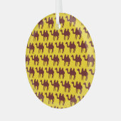  kamelen: woestijngeïnspireerd patroon. glas ornament (Voorkant links)