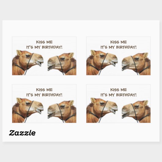 Kamelen zoenen grappige Sticker (Vel)