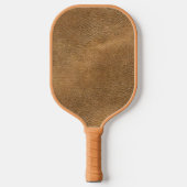 Kamelenkleurige lederen achtergrond pickleball paddle (Voorkant)