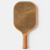 Kamelenkleurige lederen achtergrond pickleball paddle (Achterkant)