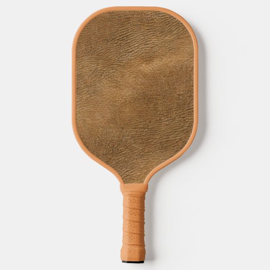 Kamelenkleurige lederen achtergrond pickleball paddle (Achterkant)