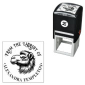 Kamelenkop Tekening "Uit de Bibliotheek van" #1P Zelfinktende Stempel (In situ)