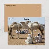 Kamelenmarkt in Soedan Briefkaart (Voorkant / Achterkant)