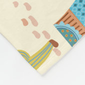 kamelenpatroon, cactus-patroon, woestijnafdruk fleece deken (Hoek)