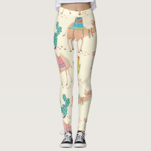 kamelenpatroon, cactus-patroon, woestijnafdruk leggings
