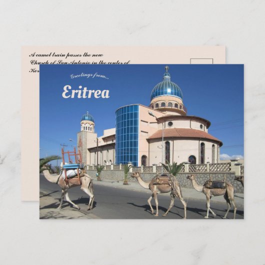 Kamelentrein in Keren Eritrea Briefkaart (Voorkant / Achterkant)