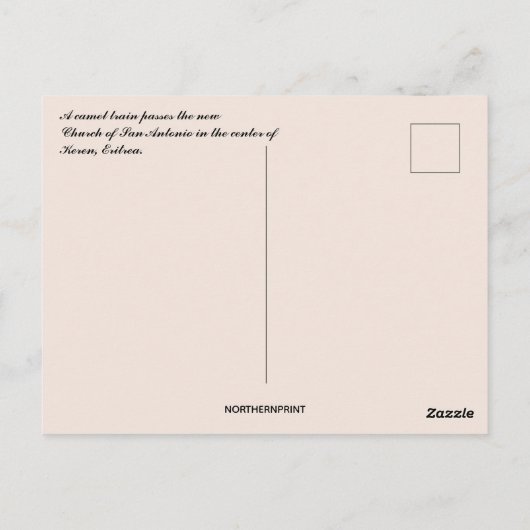Kamelentrein in Keren Eritrea Briefkaart (Achterkant)
