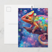 Kameleon 2 bubbels briefkaart (Voorkant / Achterkant)