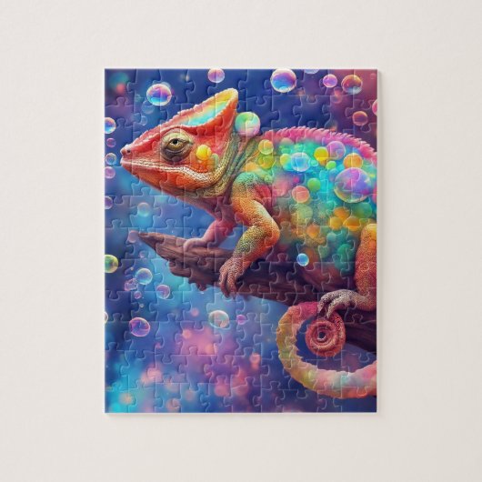 Kameleon 2 bubbels legpuzzel (Verticaal)