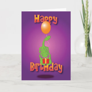 kameleon - ballon - gelukkige verjaardag kaart