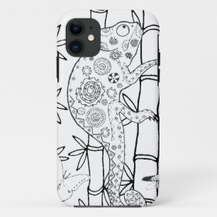 Kameleon Doodle iPhone 11 Hoesje