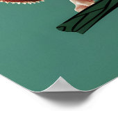 Kameleon draagt zonnebril op stevige achtergrond poster (Hoek)