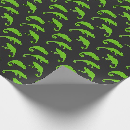 kameleon exotische reptiel patroon cadeaupapier (Hoek)