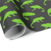 kameleon exotische reptiel patroon cadeaupapier (Rol Hoek)