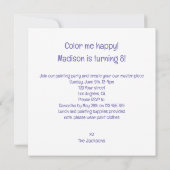 Kameleon feestbeesten, kameleon verjaardagsuitnodi kaart (Achterkant)