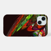 Kameleon Fractale Abstracte Kunst in Levendige Bew iPhone 15 Case (Achterkant horizontaal)