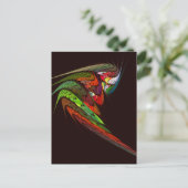 Kameleon Fractale Abstracte Kunst in Trillende Bew Briefkaart (Staand voorkant)