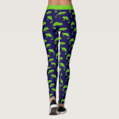 Kameleon groen en blauw patroon leggings (Achterkant)