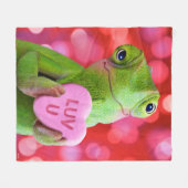 Kameleon Hart (Luv U) Fleece Deken (Voorkant (Horizontaal))