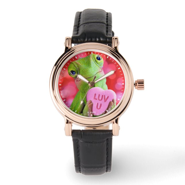 Kameleon Hart (Luv U) Horloge (Voorkant)