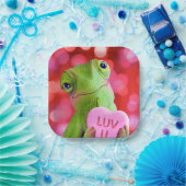 Kameleon Hart (Luv U) Papieren Bordje (Feest)