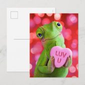 Kameleon Hart (Luv U) Uitnodiging Briefkaart (Voorkant / Achterkant)