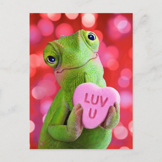 Kameleon Hart (Luv U) Uitnodiging Briefkaart (Voorkant)