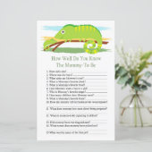 Kameleon Hoe goed ken je baby shower spel (Staand voorkant)