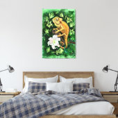 Kameleon In Bladeren Canvasprint Canvas Afdruk (Insitu (Slaapkamer))