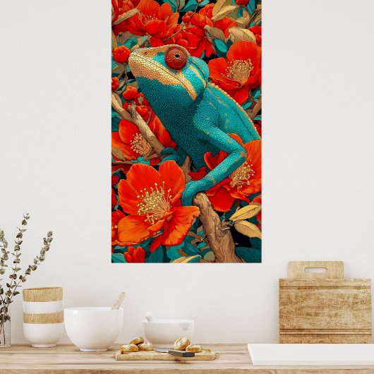 Kameleon in Technicolor Poster (Keuken)