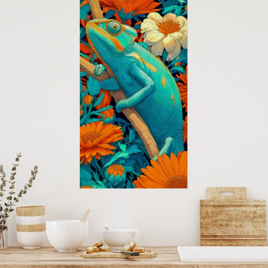 Kameleon in Technicolor Poster (Keuken)