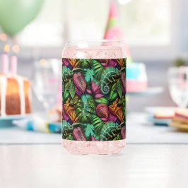Kameleon Jungle Droom Naadloos Oppervlaktepatroon Blikvorm Glas