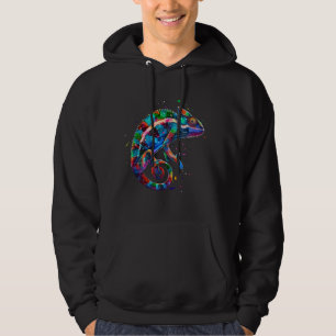 Kameleon Kleurrijke Reptiel Liefhebber Hoodie