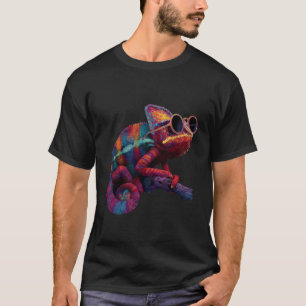 Kameleon Liefhebber Portret Kunstwerk Wilde Natuur T-shirt