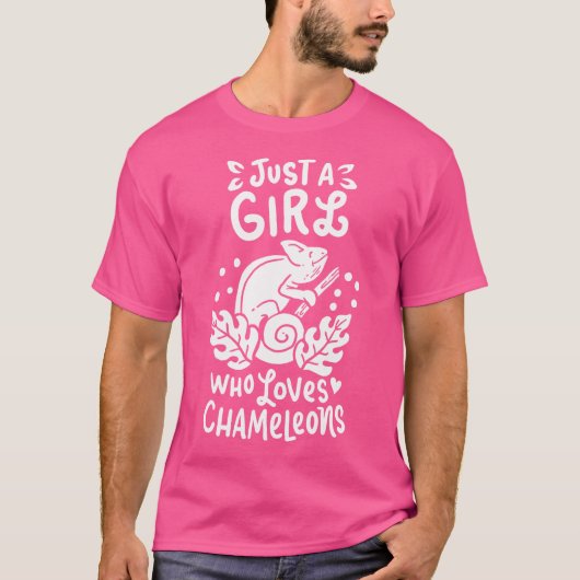 Kameleon Lizard Reptiel Pet Funny T-shirt (Voorkant)