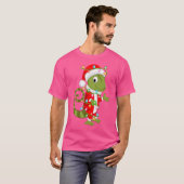 Kameleon Lover Xmas Verlichting Santa Chameleon Ch T-shirt (Voorkant volledig)
