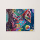 Kameleon met bubbels legpuzzel (Horizontaal)